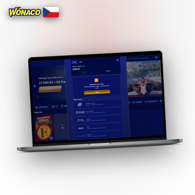 Bankovní převod na český účet jako metoda výběru v Wonaco Casino