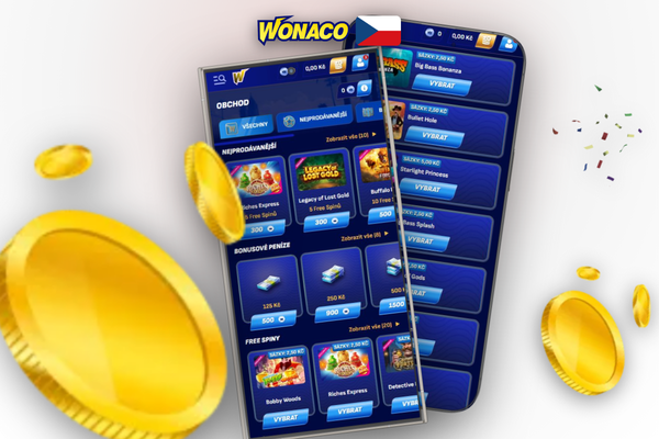 Kalkulačka a žetony ilustrují podmínku 40x prokládání bonusu Wonaco Casino