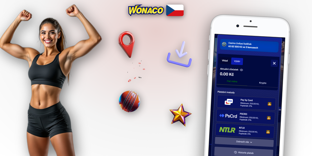 Pět kroků vkladu na Wonaco Casino: přihlášení, pokladna, metoda, kód a potvrzení