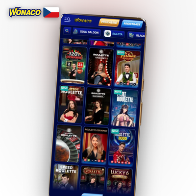 Platební metody a bonusový kód CZWONA100 v Wonaco Casino aplikaci pro rychlé vklady