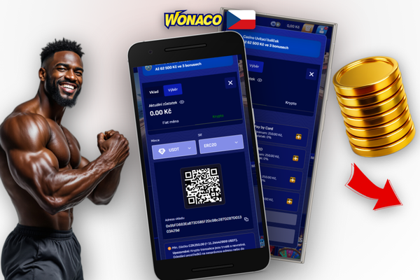 Jak vložit peníze a zadat promo kód pro aktivaci bonusu na Wonaco Casino