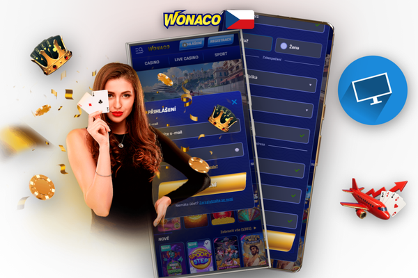 Výběr měny účtu při registraci ve Wonaco Casino – CZK, EUR, USD a další možnosti